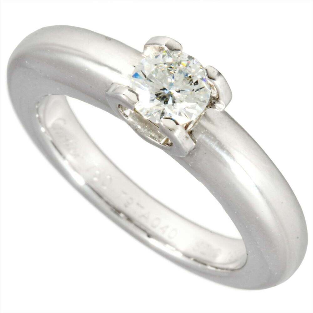 CARTIER Authentic 18k Silver Diamond Ring #52 - Picture 2 of 9